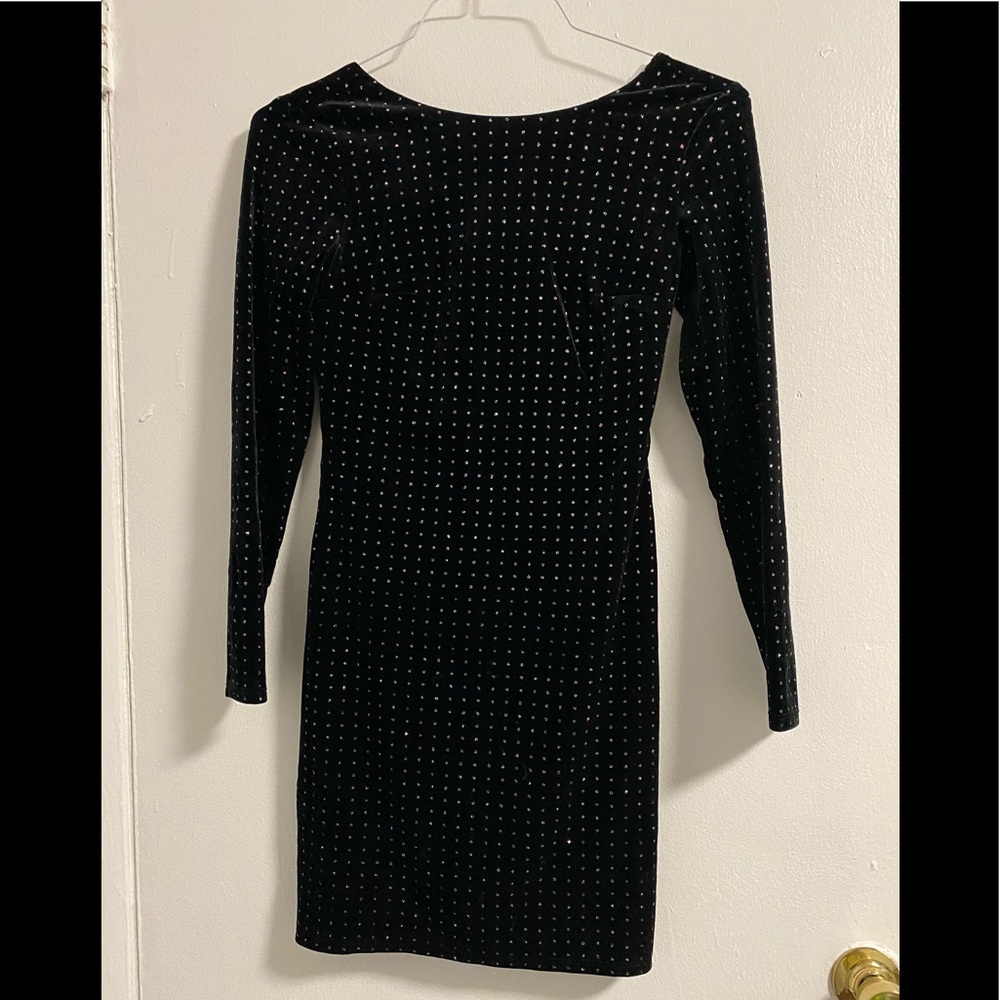 Black dress with rhinestones